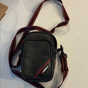 Black and Red Camera Belt Bag